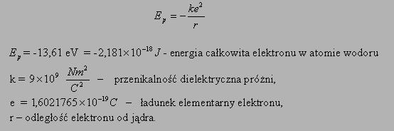 Energia potencjalna elektronu